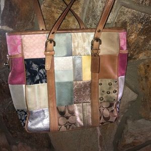 Coach patchwork tote
